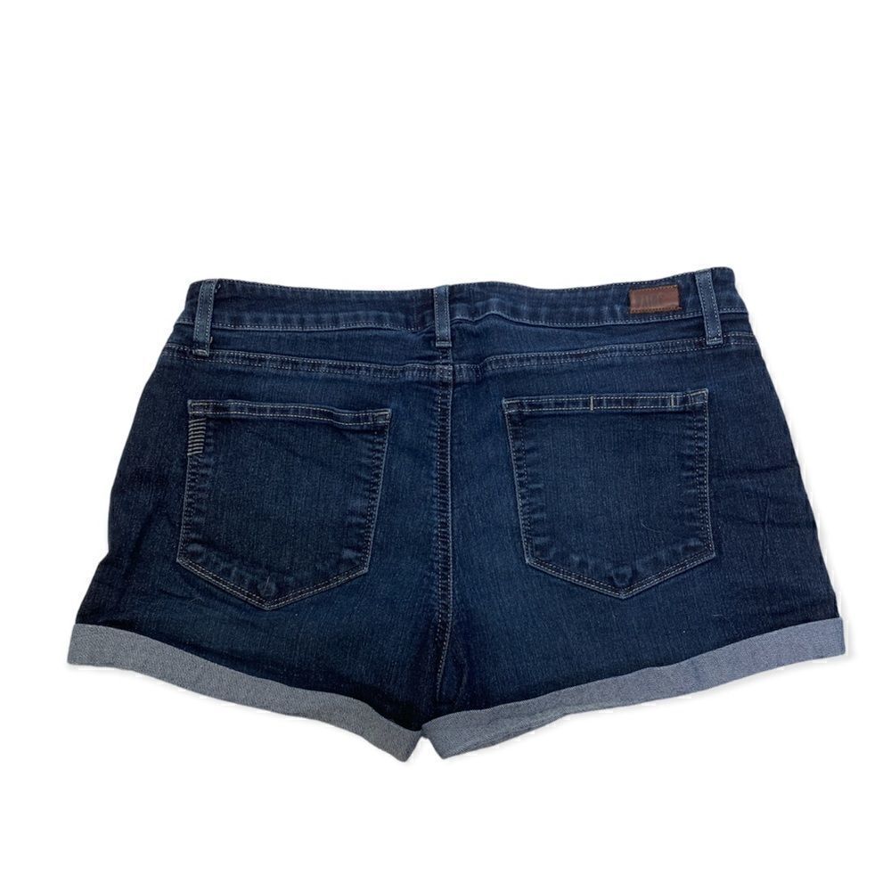 Paige Jimmy Jimmy Short Jean Shorts Cuffed Dark Wash Size 31 - Picture 3 of 5